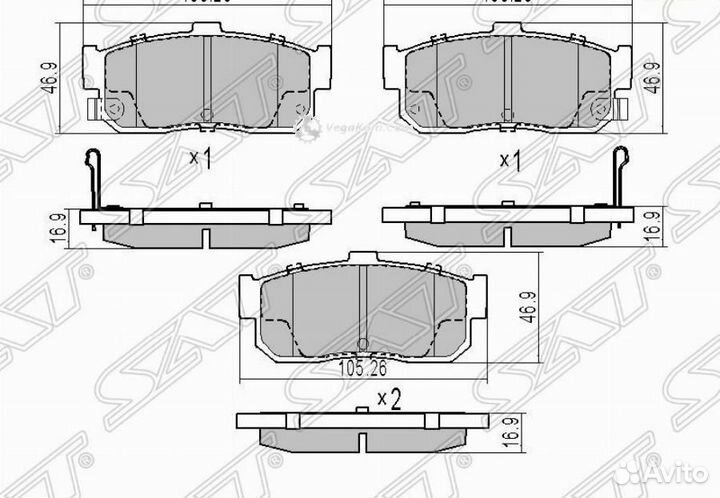 Колодки задние Nissan Bluebird U14 Cefiro Sunny B15 stay060NS021