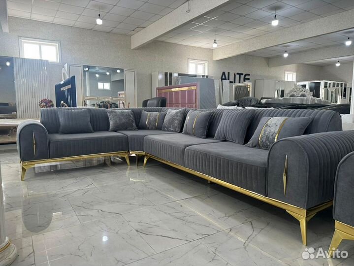 Мягкая мебель угловой комплект / диван и кресло