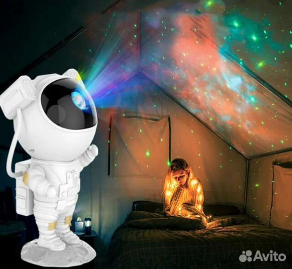 Ночник проектор космонавт