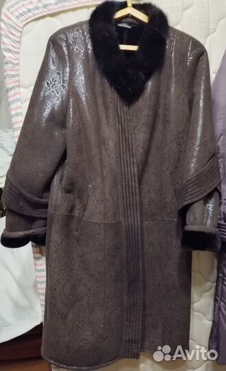 Дубленка женская новая, воротник -норка, 46-48 р