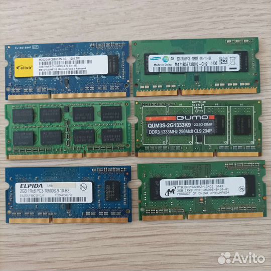 Оперативная память ноутбука 2 Гб DDR3