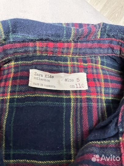 Рубашка zara 110 см