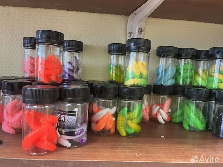 10 банок форевых силиконовых приманок