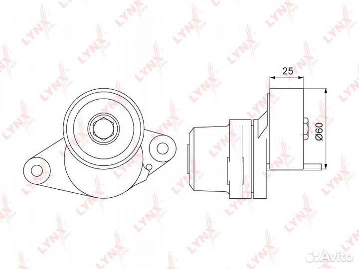 Ролик натяжной приводного ремня PT3270 lynxauto