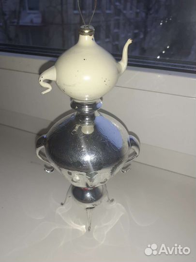 Елочная игруша самовар. СССР
