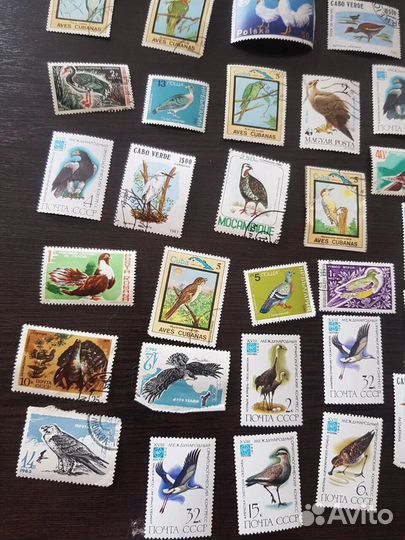 Почтовые марки СССР и других стран с птицами