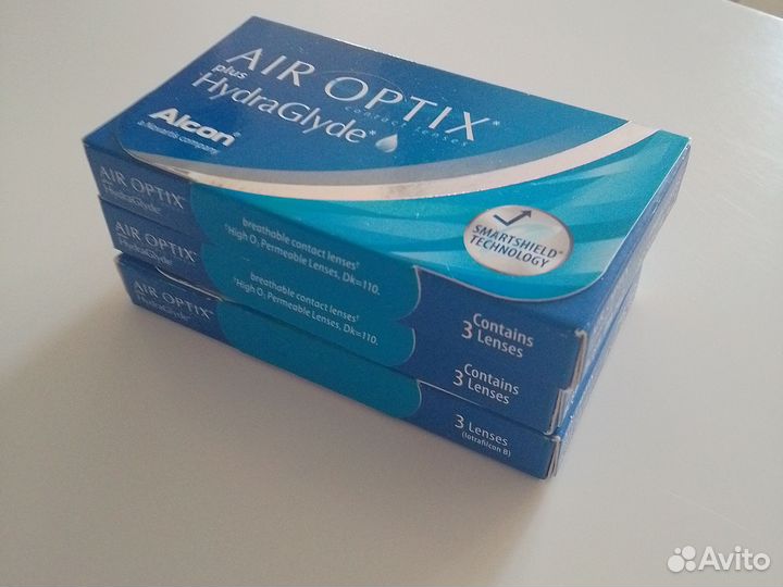 Месячные контактные линзы Air optix HydraGlyde