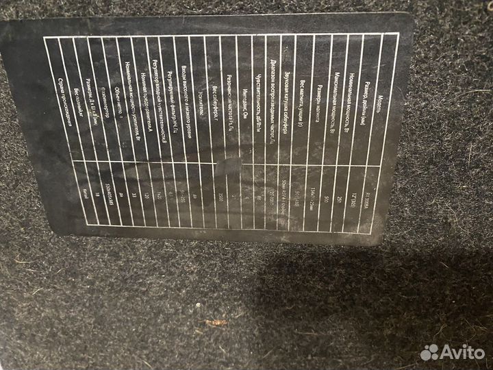 Сабвуфер и усилитель