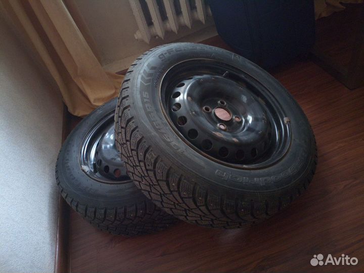 Колеса зимние шипованные в сборе R15 Rio Solaris