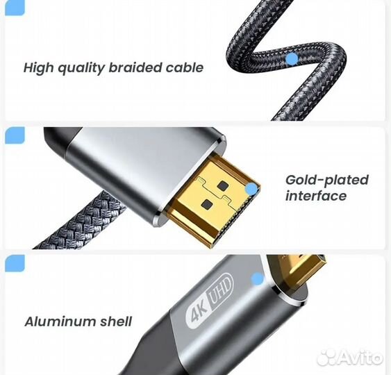 4K Mini hdmi на обычный hdmi кабель 1 метр