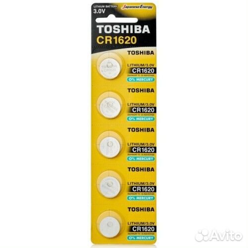 Батарея Toshiba CR1620 5 шт