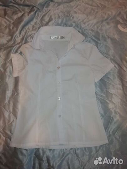 Блузка школьная для девочки 128 см