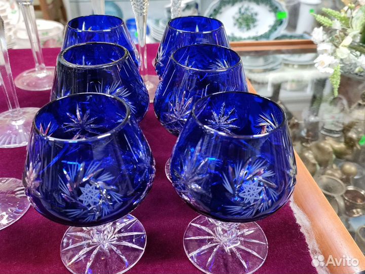 Фужеры цветной хрусталь германия