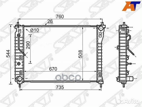Радиатор chevrolet captiva/opel antara/daewoo W