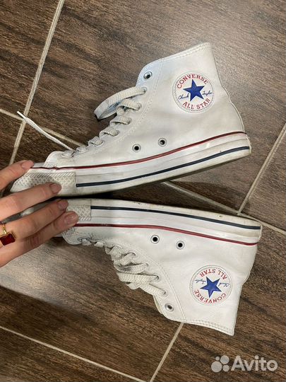 Кеды converse кожаные белые 39