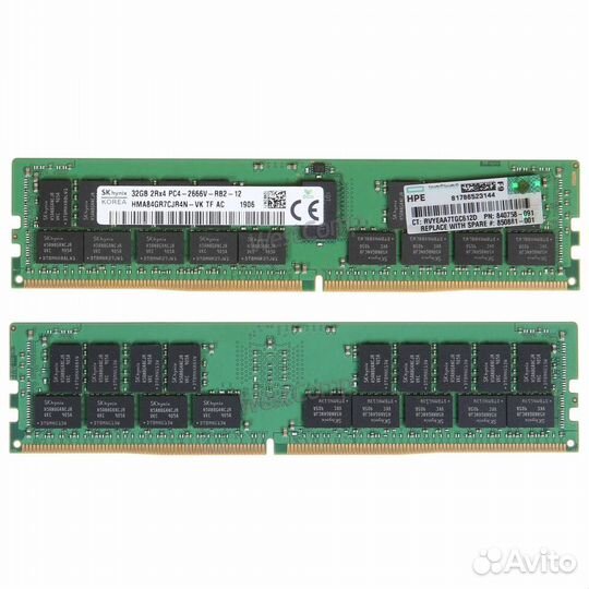 Память HPE 32GB (1x32GB) DDR4-2666 (840758-091)