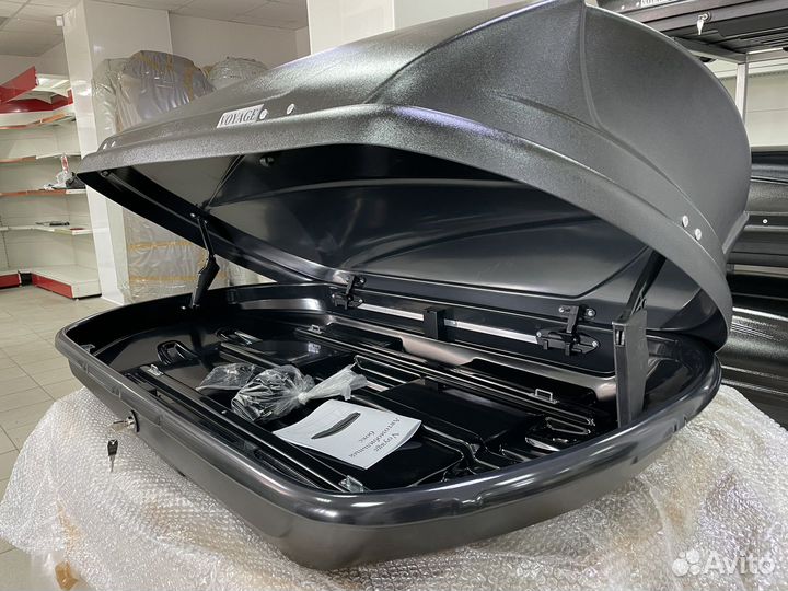 Автобокс Voyage 370л 145см Черный матовый