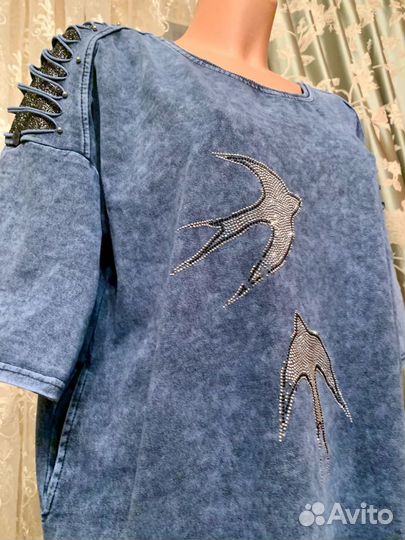 Платье женское джинсовое размер 52-54