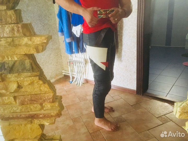 Кожаные мотоштаны мужские