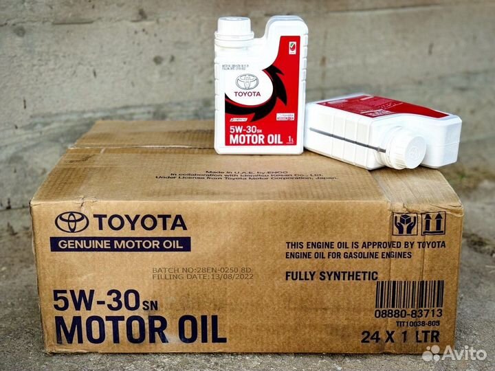 Масло моторное Toyota 5w-30, SN, GF-5, бенз, 1л