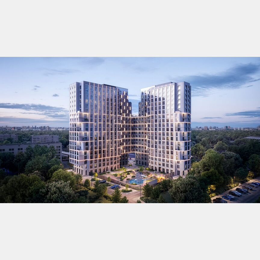 2-к. апартаменты, 41,9 м², 12/20 эт.