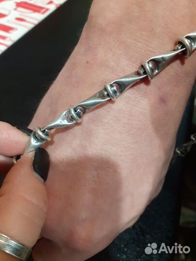 Мужская серебряная цепь