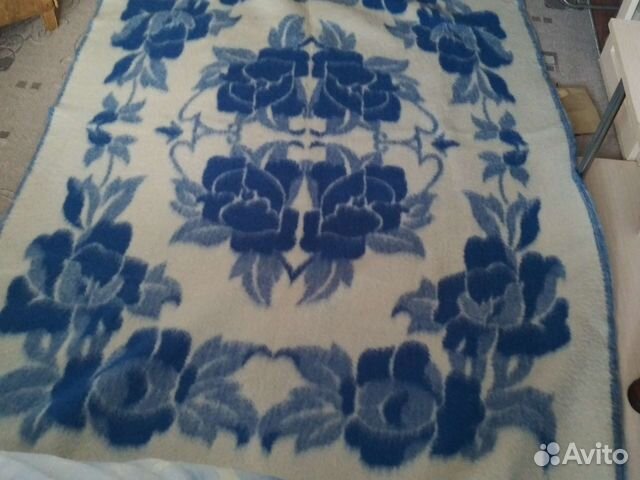 Одеяло верблюжье цвет синий