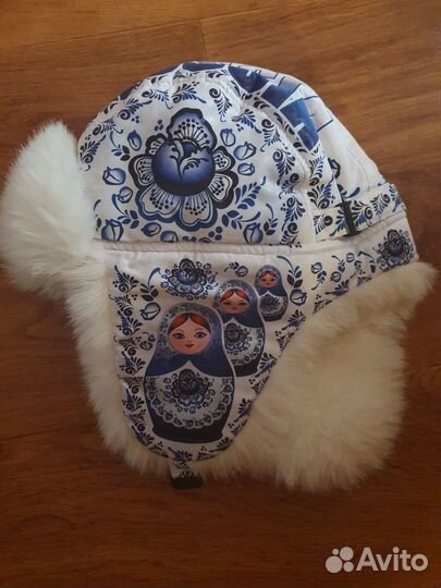 Шапка с ушками женская тёплая меховая