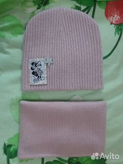 Шапка и снуд д/с для девочки 5-7 лет