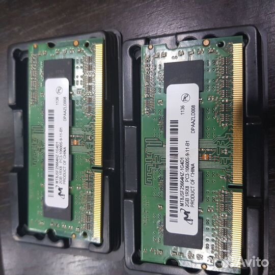 Оперативная память ddr3 для ноутбука 2Х2 Гб
