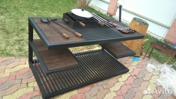 Мангал в стиле лофт