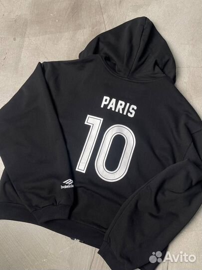 Худи зип Balenciaga Paris 10 оверсайз
