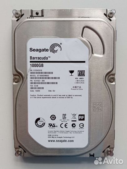 Жесткий диск HDD Seagate ST1000DM003 1Tb