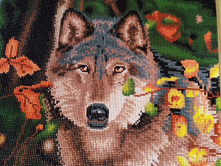 Алмазная мозаика -одинокий волк 40х50