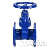 Задвижка клиновая 30ч39р (аналог мзв) DN.ru gvwn1414E-2W-F-S blue Ду100 Ру10/16 фланцевая, корпус