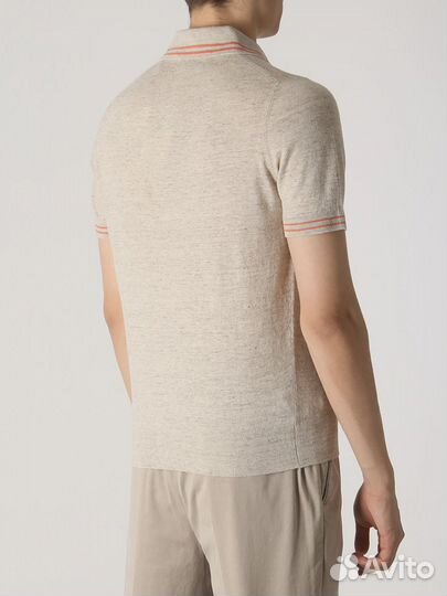 Поло изо льна и хлопка Brunello Cucinelli