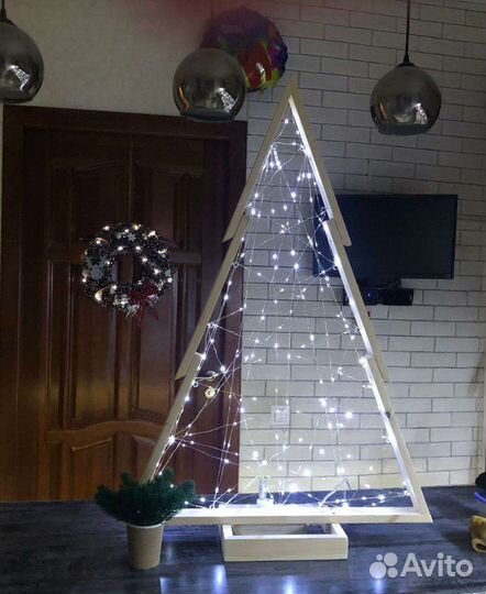 Елка новогодняя деревянная лофт