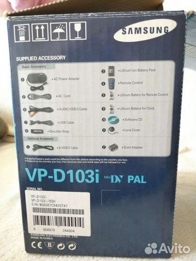 Видеокамера samsung VP-D103i