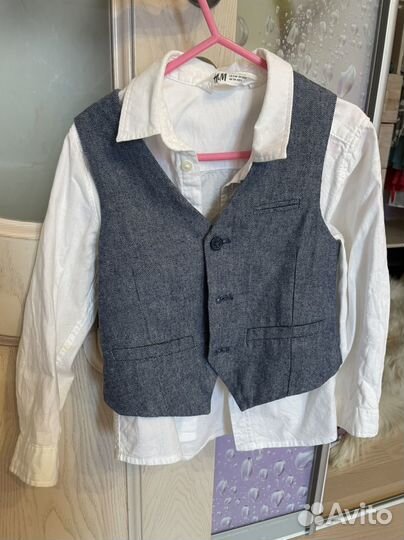 Жилетка с рубашкой hm 110
