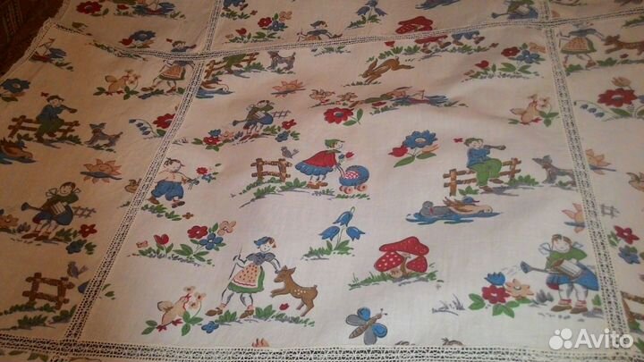 Скатерть детская, старинная, гдр