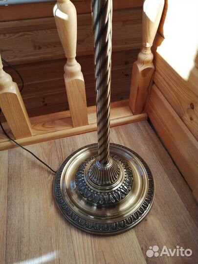 Торшер напольный ручной работы, роспись по шелку