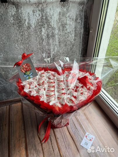 Съедобные букеты из конфет рафаэлло