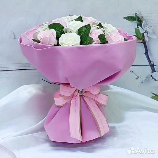 Букет роз из вспененного мыла