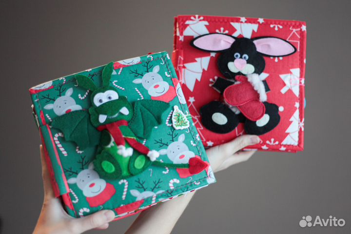 Книжка из фетра новогодняя