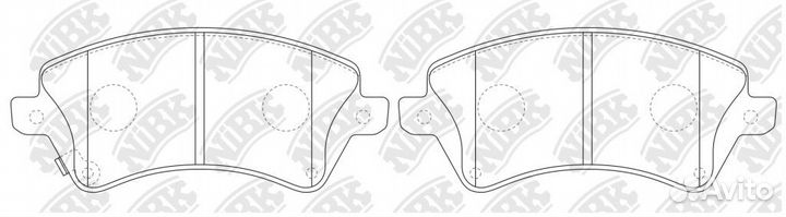 Колодки дисковые nibk PN1224