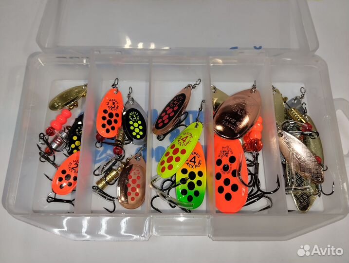 Набор вращающихся блесен Mepps 16шт (реплика)