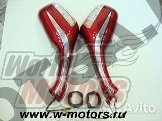 Зеркала (070) пласт каплевидные объемные красные п