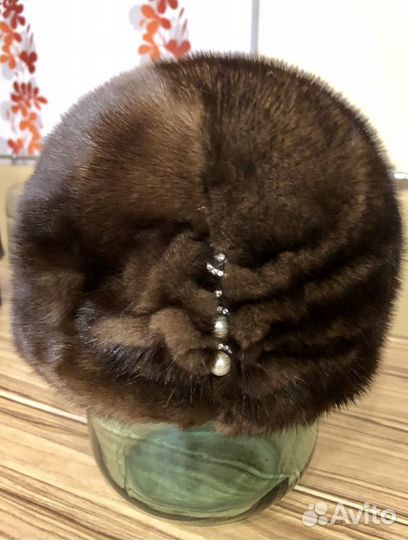 Шапка норковая б/у