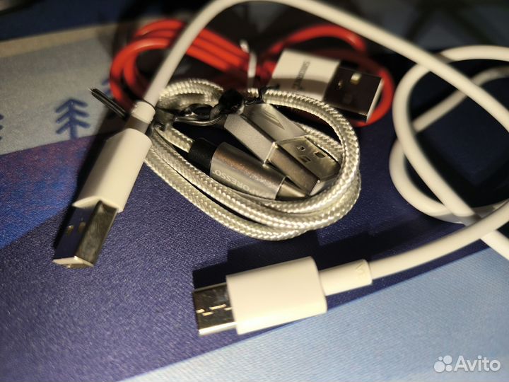 Кабель зарядки usb - usb type-c 4 шт
