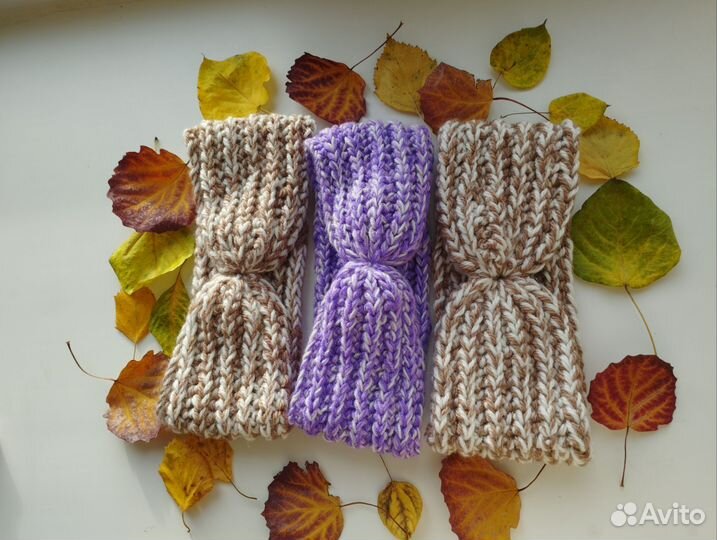 Повязка на голову вязаная